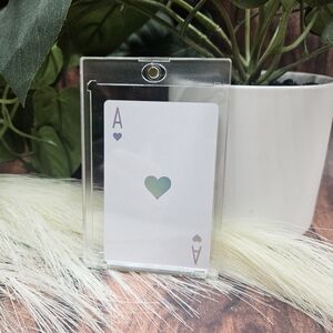 Christian Dior Joy Ace of Hearts cards in magnetic playing acrylic display case